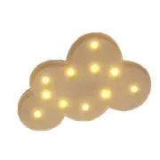 Catzon Decorative Led Light Up Number Letters White Plastic Marquee Number Lights Sign Party Wedding Decor Battery Operated (Cloud)
