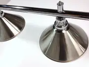 Pool Snooker Billiard Table Lighting - LARGE Chrome Light (4 x Brushed Shades)