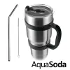 AquaSoda 304不鏽鋼雙層保溫保冰杯 (杯架組)
