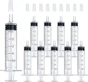 5ml Syringe for Liquid, Oral, Scientific Labs, Measurement, Dispensing, with Cap- 10 Pack 5ml Syringes
