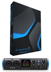 Presonus STUDIO 24C 2x2 USB-C Audio MIDI Recording Interface + Software Upgrade
