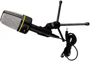 Kisangel 3.5mm Desktop Microphone Tripod Vintage Style for Music Recording and Singing Microphone for and Laptop