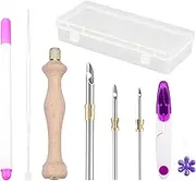 Punch Needle Kit | Adjustable Needle Punch Kit - Embroidery Tool with Storage Box for Easter Crafting Children Beginners Adults