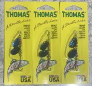 3 Packs Thomas Double Spinn 1/6 Oz Silver Blue
