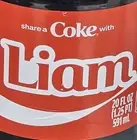 Share a Coke with Liam 2025 Personalized Gift Coca~Cola Bottle 20oz