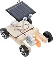 DOITOOL Mini Solar Car Kit Wooden DIY Solar Car Educational Toy, Children Physics Learning Science Kit to Build Models for Kids