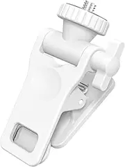 Monitor Camera Mount Clamp | Anti-Slip Camera Replacement Clip - Portable Phone Mount with 1/4 Screw Connector, LED Lamp Attachment for Tripod Computer