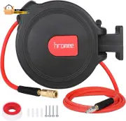 Air Compressor Hose Reel with Automatic Retractable Enclosed 3/8 Inch ×