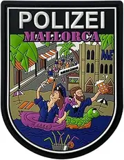 [POLIZEIMEMESSHOP] Police Mallorca Malle Rubber Patch PVC Rubber Velcro Patch Police