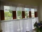 Cafe Curtain LINDY Set - 30 cm + 60 cm drop - WHITE SNOW VOILE Continuous Sheer