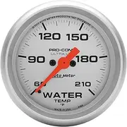 Autometer Gauge, Ultra-Lite, LOW Water Temperature, 2 1/16 in., 60-210 Degrees F, Digital Stepper Motor, Each