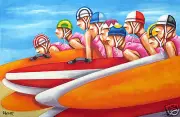 Australia Beach Surf Life Saving Surf Boards art Poster painting