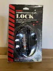 NIP HUFFY 36 Inch Combination Chain Bicycle Lock - Vinyl Coated 4 Digit Lock VTG