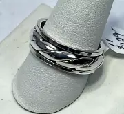 Vintage Sterling Silver 925 Size 11 Band Spinner Ring Signed JC NWT $229RP #2550