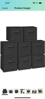 Storage Cubes - 11 Inch Heavy Duty Fabric Storage Bins for Shelves Closet Cub...