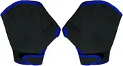 uxcell Webbed Swim Gloves, Unisex Swimming Resistance Training Gloves Webbed Paddle Aquatic Gloves for Swimming and Diving, M, Black Blue