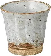 White Karatsu Shochu Cup [3.6 x 3.4 inches (9.2 x 8.6 cm), 9.5 fl oz (270 cc)] | Free Cup |