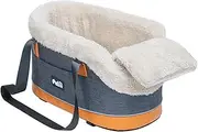 Console Dog Car Seat - Soft Armrest Pet Car Seat With Safety Straps And Storage Pocket. Ideal Travel Bag For Small Puppies, Dogs, And Cats, Ensuring Safety And Comfort During Trips.