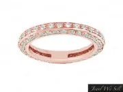 1.15Ct Round Brilliant Cut Diamond w/ Accents Eternity Band Ring 14K Gold H SI2