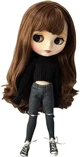 DoubleWood Handmade Causal Sweater & Jean/Pants Replacement for Blythe Doll, 1/6 Fashion Doll Clothing Set Accessories Doll Clothes Compatible with Blythe ICY Pullip Doll
