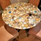 Agate Geode Coffee Table Top, agate Round Cafeteria Decor Cyber Monday Sale