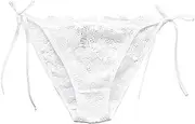 [Generic] Women's Side Tie Panties Wild Lace Bikini Adjustable G-String Underwear