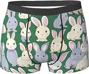 [CADREWY] many Bunny cute Print Wide Range of Sizes Men Briefs Breathable Stretch Lightweight for Everyday Wear