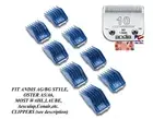 ANDIS 8 pc Guide CLIP SNAP ON COMB&ULTRAEDGE 10 BLADE*FitMany Oster,Wahl Clipper