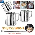 Stainless Steel Milk Coffee Pitcher Espresso Frothing Scale Jug Pot Latte Pen AU