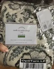 Pottery Barn Haylie Floral Drapes Set 2 Gray Ivory 50x 96 Blackout Halie Pair 2