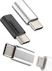 Micro USB Female to USB-C Male Adapter (3Pack)Charging Data Transfer Converter Type C Connector for IPhone 15 16 Pro Max for IPad 10 Air 4 Compatible With Samsung Cellphone Portable Cable Charger Plug