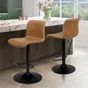2x ALFORDSON Bar Stools Vintage Brown