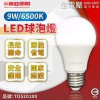 在飛比找momo購物網優惠-【東亞】6入組 LLA60-9AAD LED 9W 6500