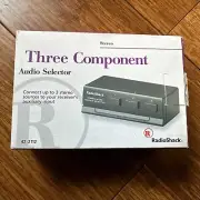 Three Component Radio Shack Audio Selector. 42-2112. New.