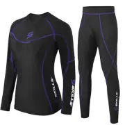 Womens Compression Base Layer Top and Tights Skin Fit Gym Yoga Running Set