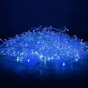 ZOIC 500 LEDs Christmas Wedding Party Fairy Decorative String Lights Lamp 100M 8 Modes 31V Memory Function (Blue & White)