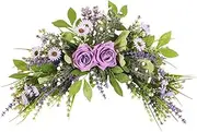Green Leaves Decor Simulation Wreath Rose Door Hanging Ornament Wreath Artificial Leaf Wreath Home Decoration