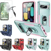 Shockproof Ring Stand Cover Heavy Duty Case For Google Pixel 6 6a 7 7a 8 Pro
