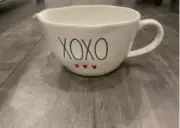 Rae Dunn Valentines Day XOXO Ceramic Batter Pour Bowl Hearts New Rare Collector