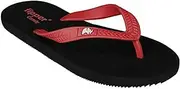 [fipper] slipper COMFY Rubber Thongs Mens Sizes Black-Red Mens Sizes 8 UK 9 US