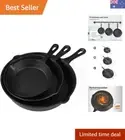 Non Stick Frying Pan Set, 3PCS Cast Iron Pan, Steak Skillet BBQ Induction Coo...