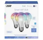 Feit Electric acre A19 E26 (Medium) LED Smart WiFi Bulb Multi-Colored 60 Watt Eq