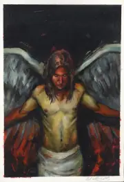 HEAVEN'S WAR - ORIGINAL PAINTED COVER ART by MICHAEL GAYDOS - IMAGE COMICS