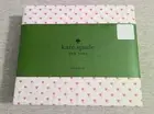 Kate Spade FULL Sheet Set 100% Cotton Percale Pink Hearts on White 4 piece NWT