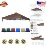 Premium 10x10 Canopy Replacement Top - Silver Coated with Air Vent Design