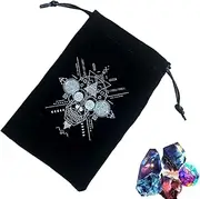 Tarot Card Storage,Flannel Reusable Jewelry Pouch Tarot Deck Holder with Drawstrings | Portable Tarot Bags Storage Bag Tarot Card Pouch for Tarot Card Accessories, New P, Refer to description, Unisex
