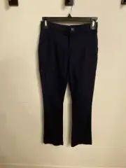 Girls Old Navy size 12 Navy boot cut stretch blue khaki flat front pants School