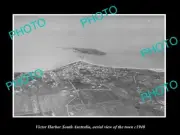 OLD 8x6 HISTORIC PHOTO VICTOR HARBOR SA AERIAL VIEW OF THE TOWN c1940