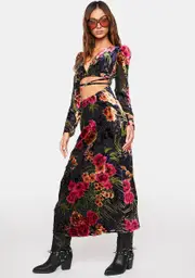 [WeWoreWhat] Cut Out Velvet Dress