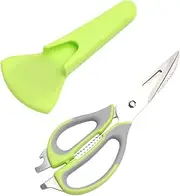COLLBATH Heavy Duty Kitchen Scissors Stainless Steel Detachable Magnetic Cover for